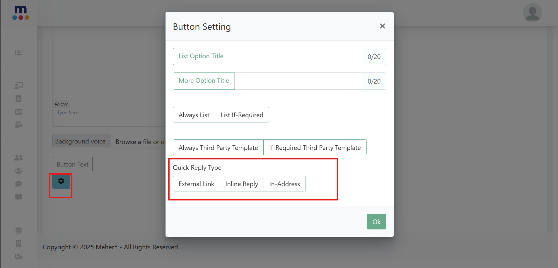 CTA button types